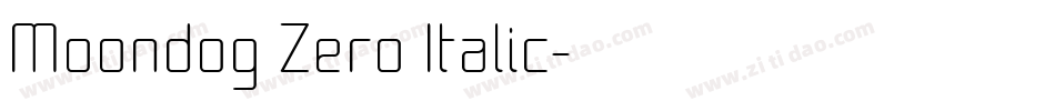 Moondog Zero Italic字体转换